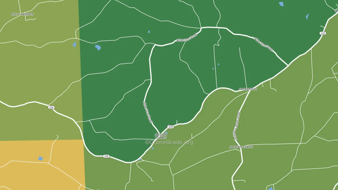 Jackson Summit, PA Map of Murder Rates