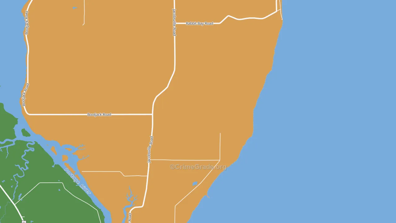 Jacobsville, MI Map of Murder Rates