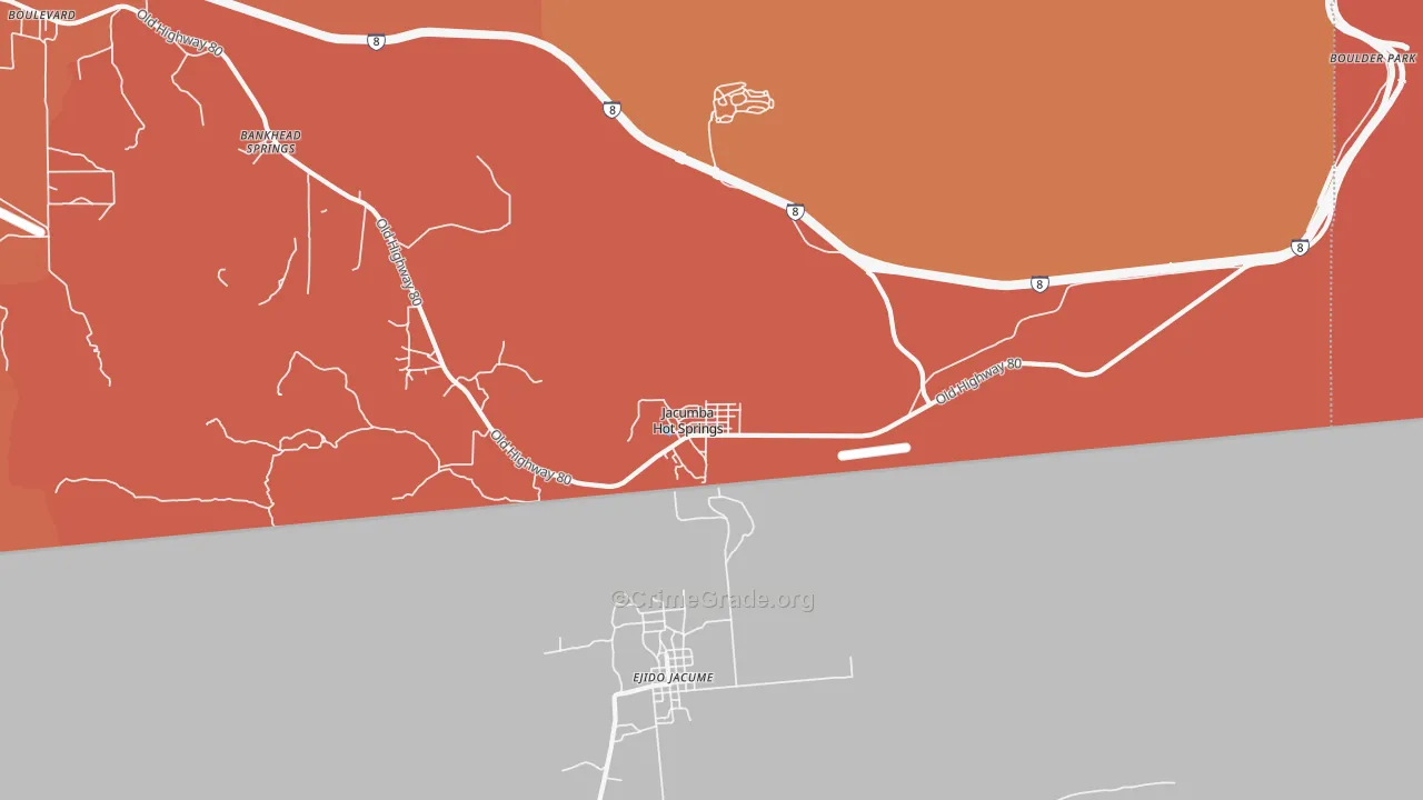 Jacumba, CA Map of Murder Rates