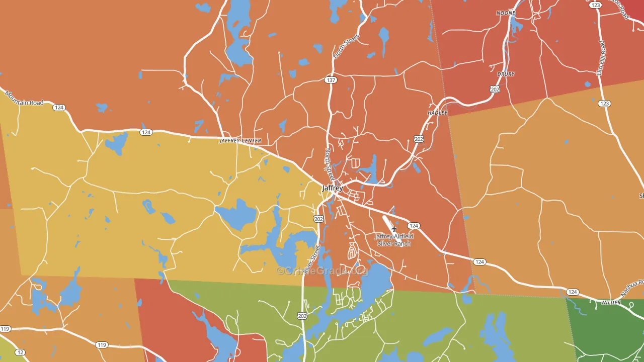 Jaffrey, NH Map of Murder Rates