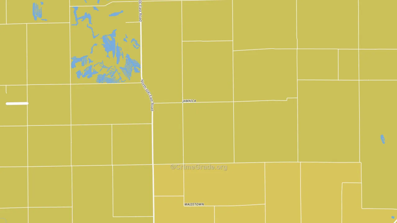Jamaica, IL Map of Murder Rates