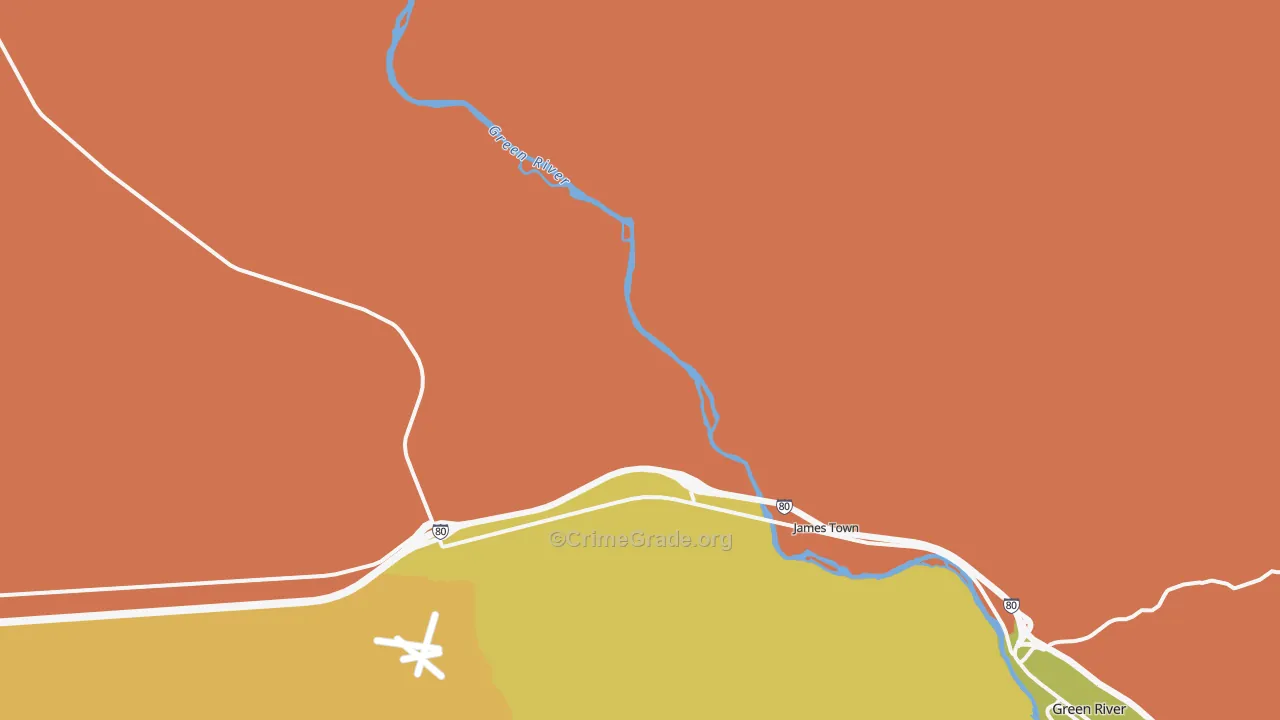 James Town, WY Map of Murder Rates