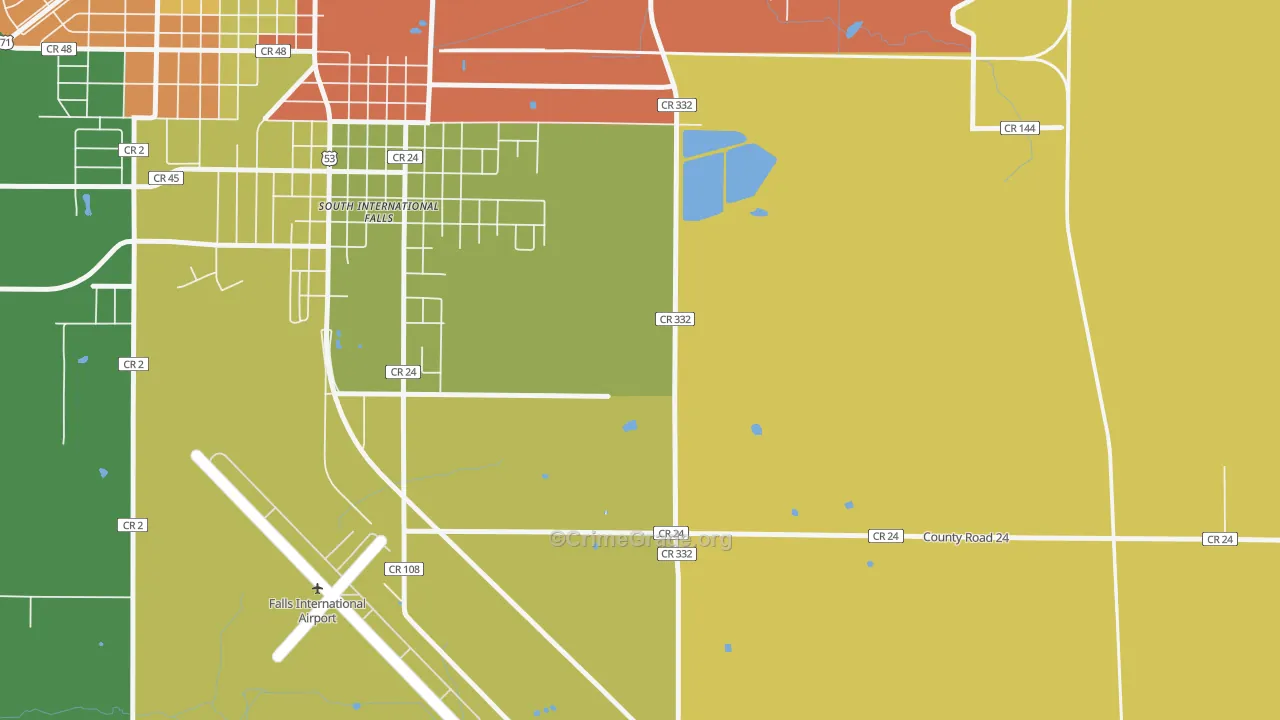Jameson, MN Map of Murder Rates