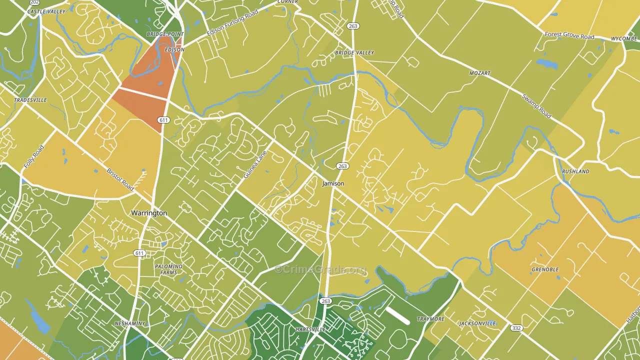Jamison, PA Map of Murder Rates