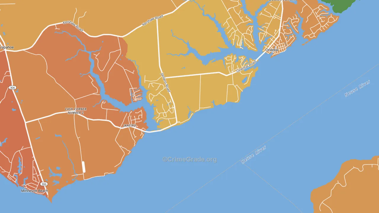Janeiro, NC Map of Murder Rates