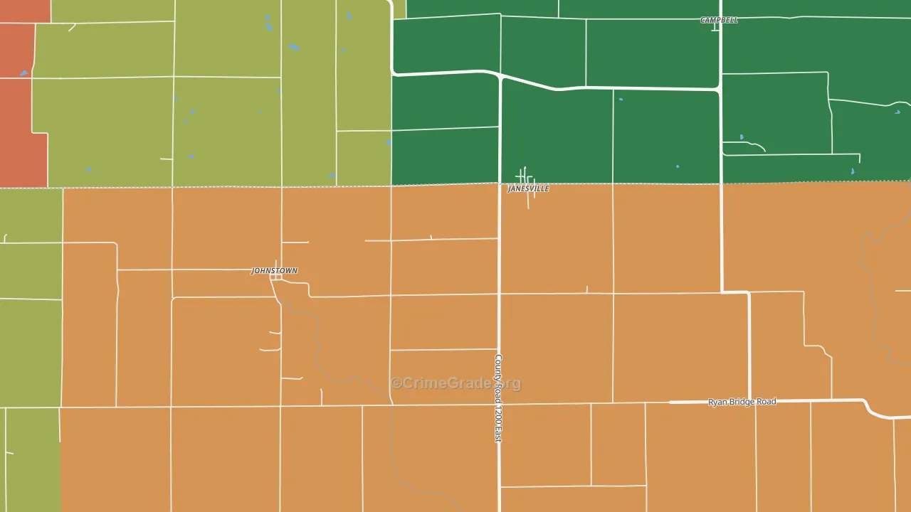 Janesville, IL Map of Murder Rates