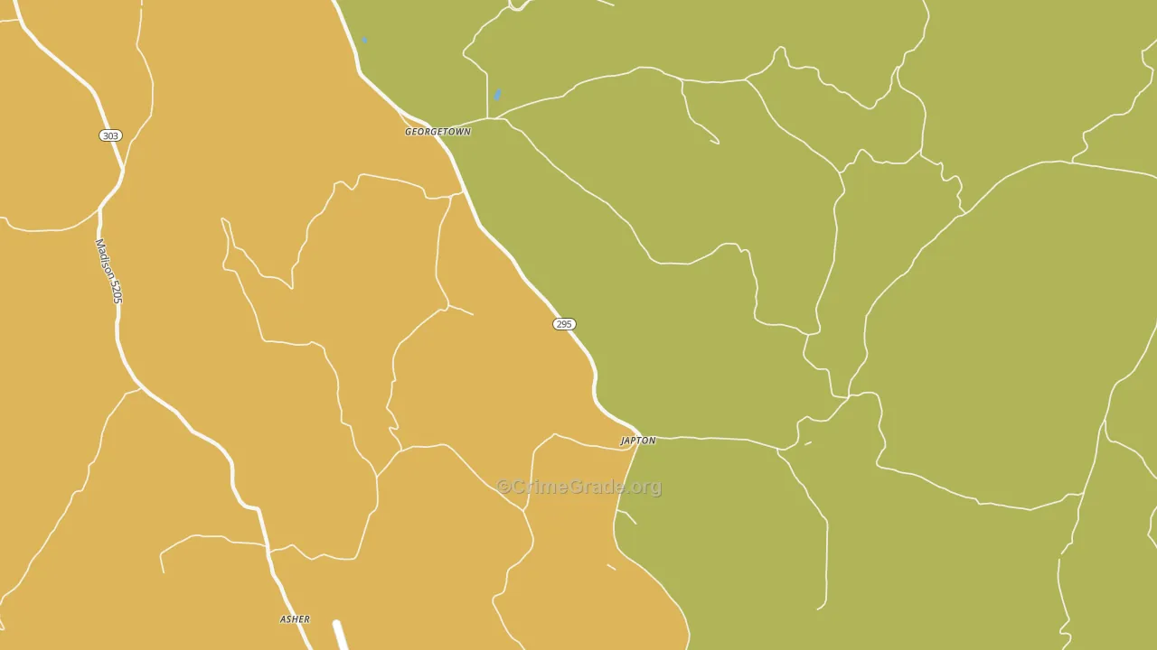 Japton, AR Map of Murder Rates