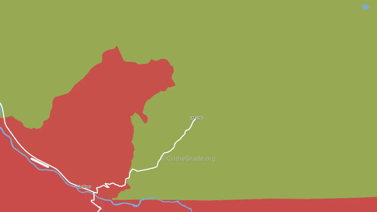 Jardine, MT Map of Murder Rates