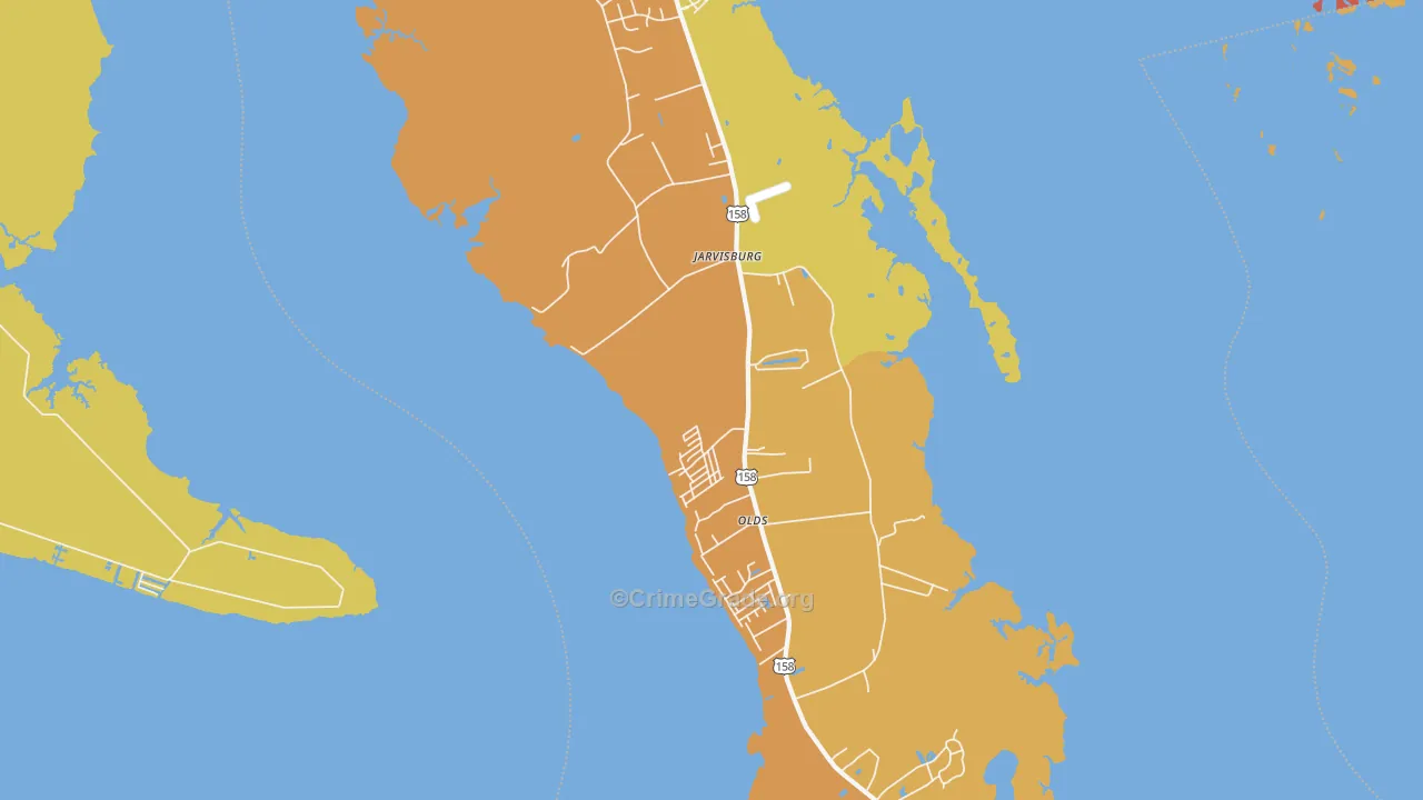 Jarvisburg, NC Map of Murder Rates