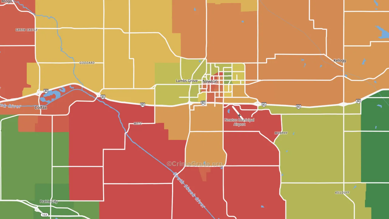 Jasper County, IA Map of Murder Rates