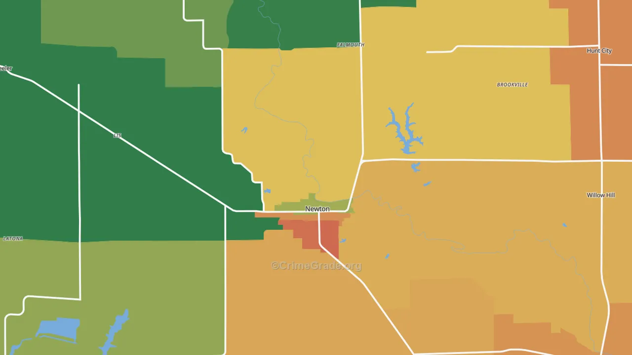 Jasper County, IL Map of Murder Rates