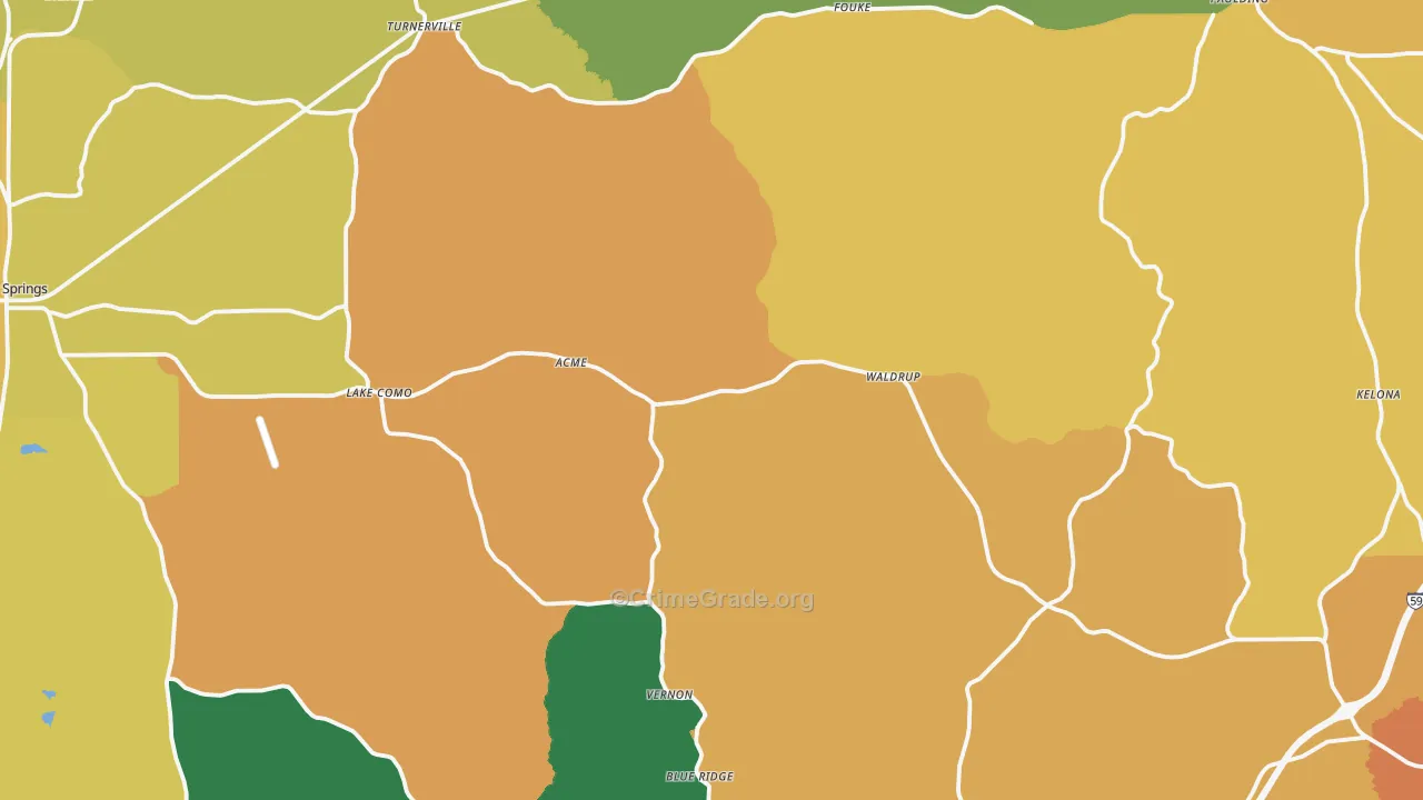 Jasper County, MS Map of Murder Rates