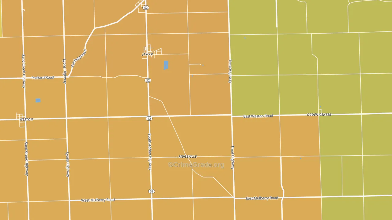 Jasper, MI Map of Murder Rates