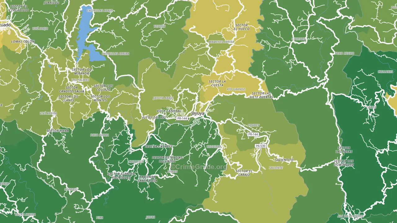 Jayuya, PR Map of Murder Rates