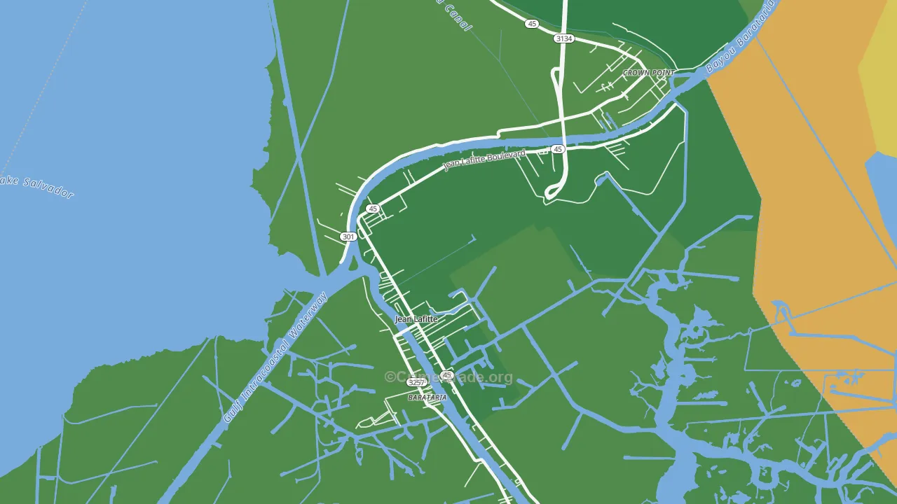 Jean Lafitte, LA Map of Murder Rates