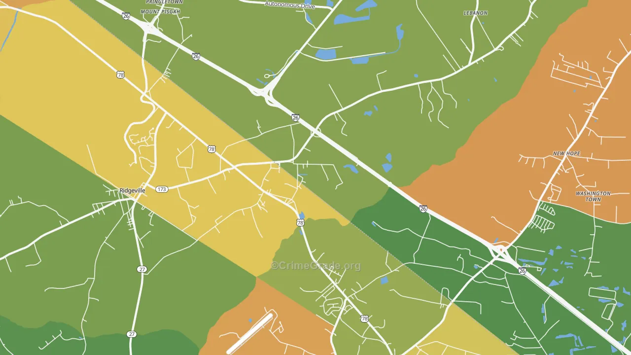 Jedburg, SC Map of Murder Rates