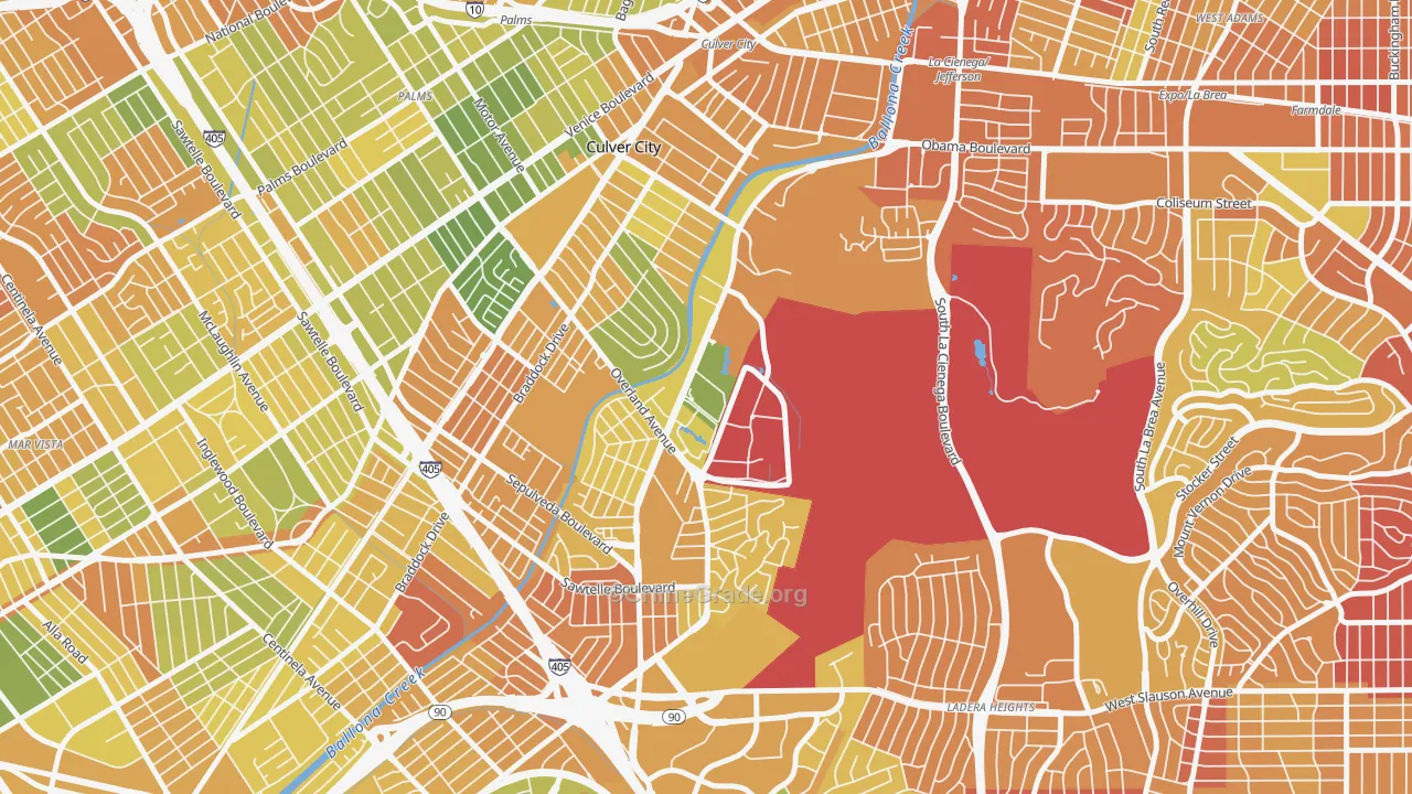 Jefferson, Culver City, CA Map of Murder Rates