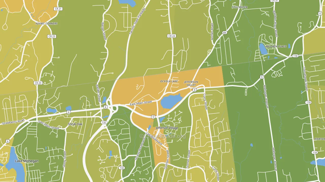 Jefferson Valley, NY Map of Murder Rates