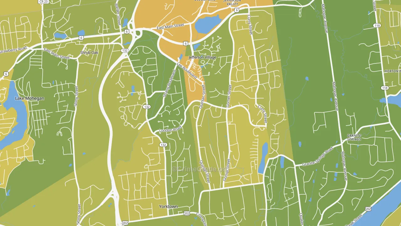 Jefferson Valley-Yorktown, NY Map of Murder Rates