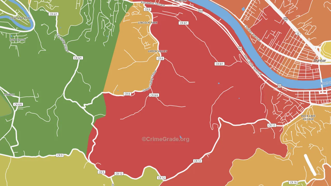 Jefferson, WV Map of Murder Rates