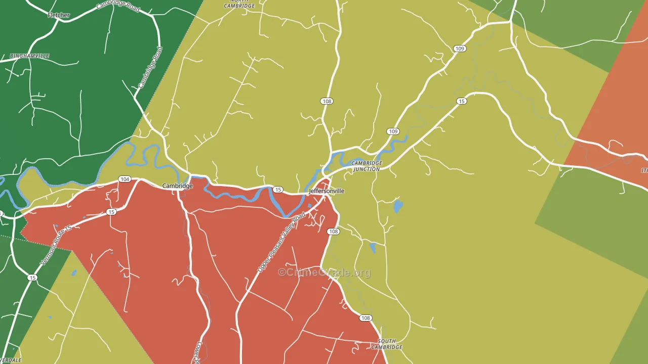 Jeffersonville, VT Map of Murder Rates