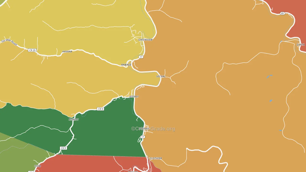 Jeffrey, WV Map of Murder Rates