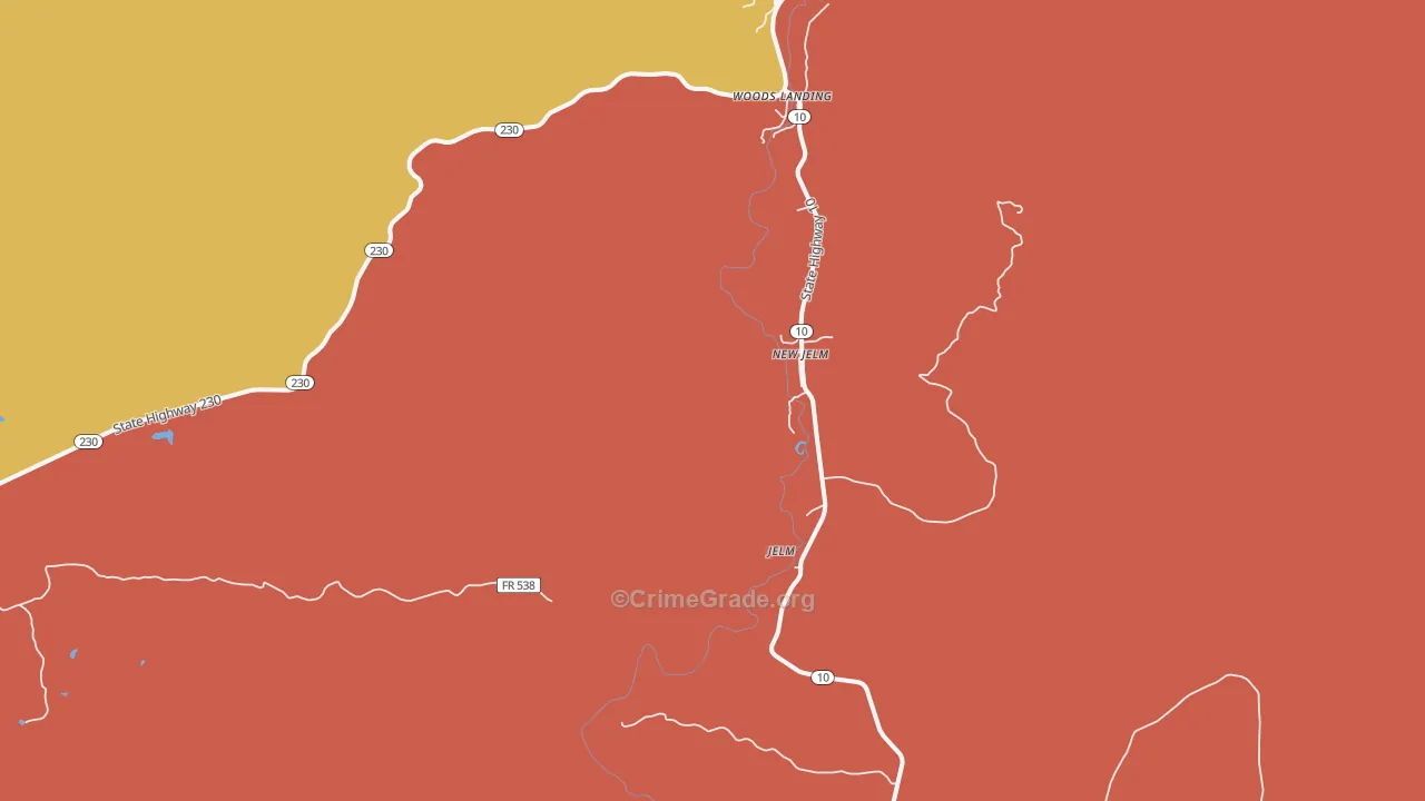 Jelm, WY Map of Murder Rates