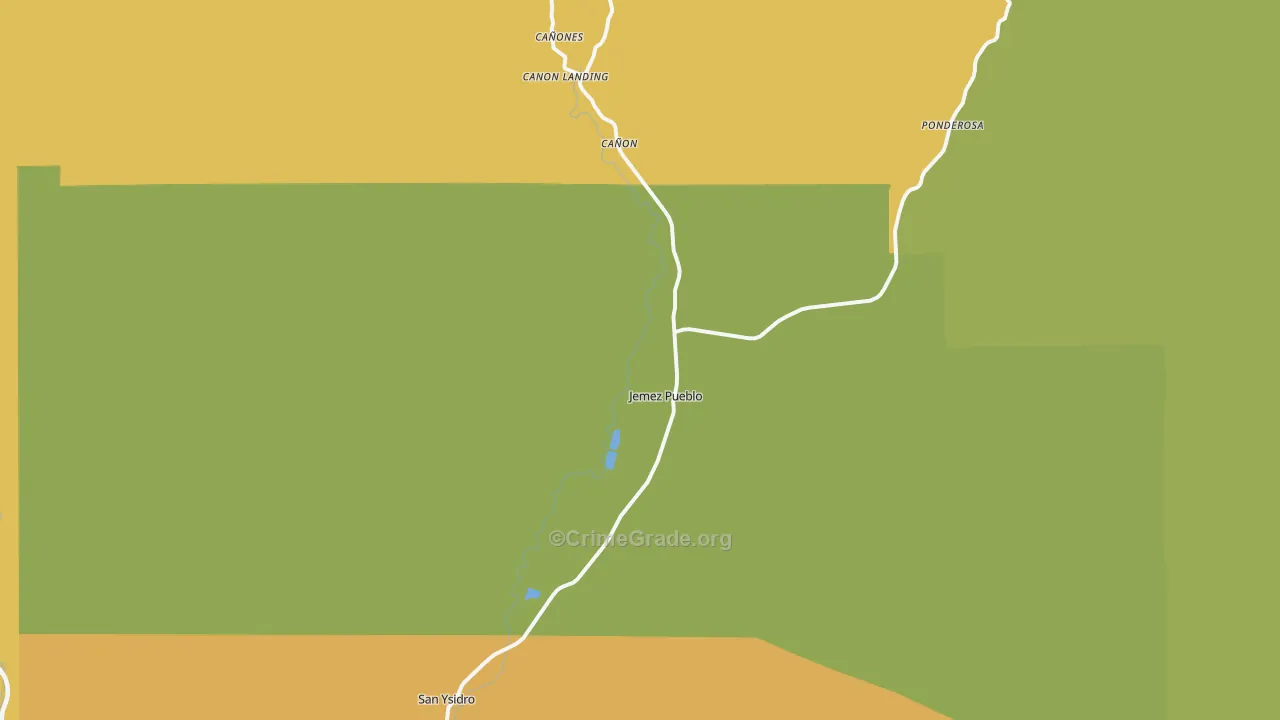 Jemez Pueblo, NM Map of Murder Rates