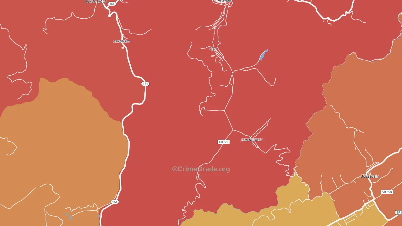 Jenkinjones, WV Map of Murder Rates