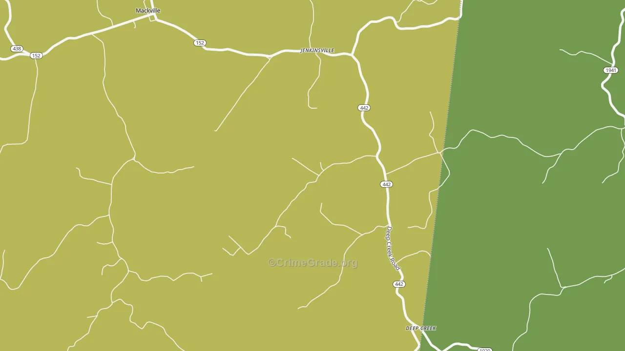 Jenkinsville, KY Map of Murder Rates