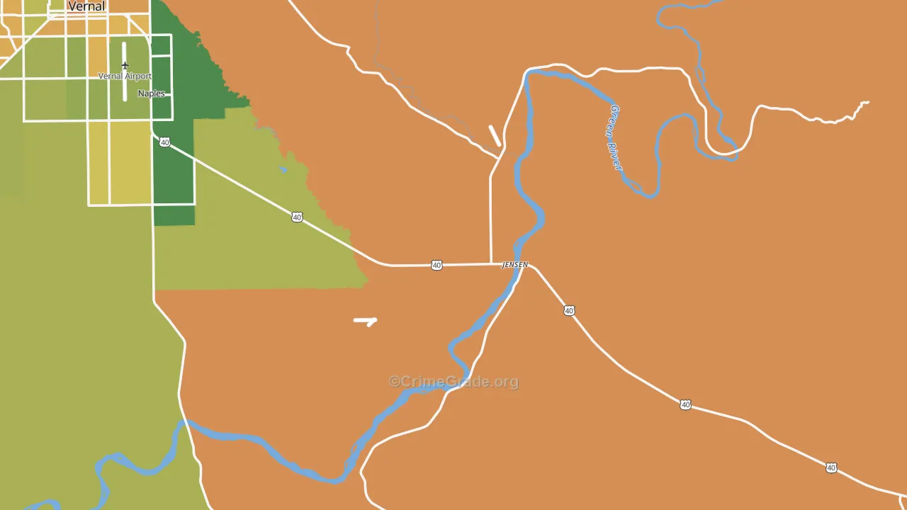 Jensen, UT Map of Murder Rates