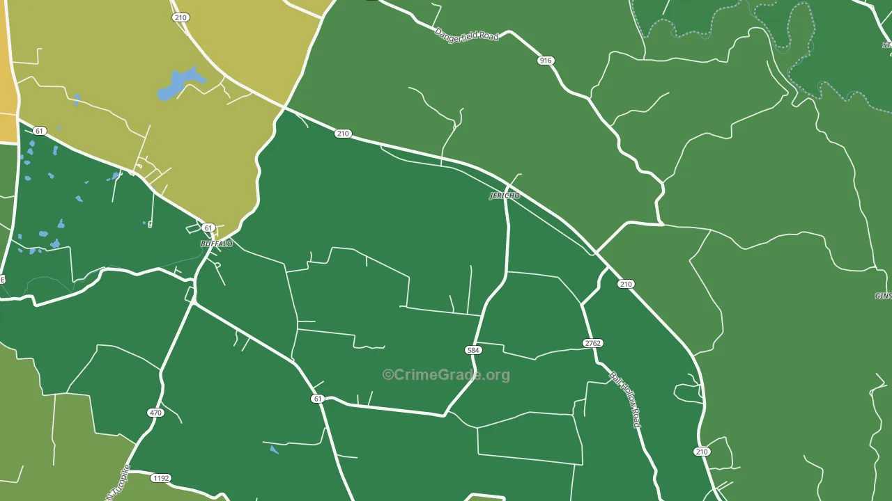 Jericho, KY Map of Murder Rates