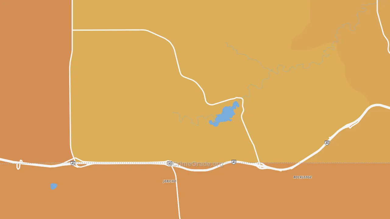 Jericho, TX Map of Murder Rates