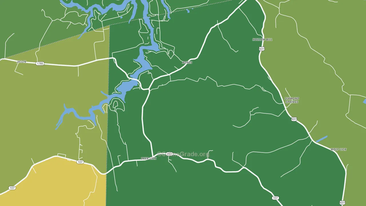 Jerico, KY Map of Murder Rates