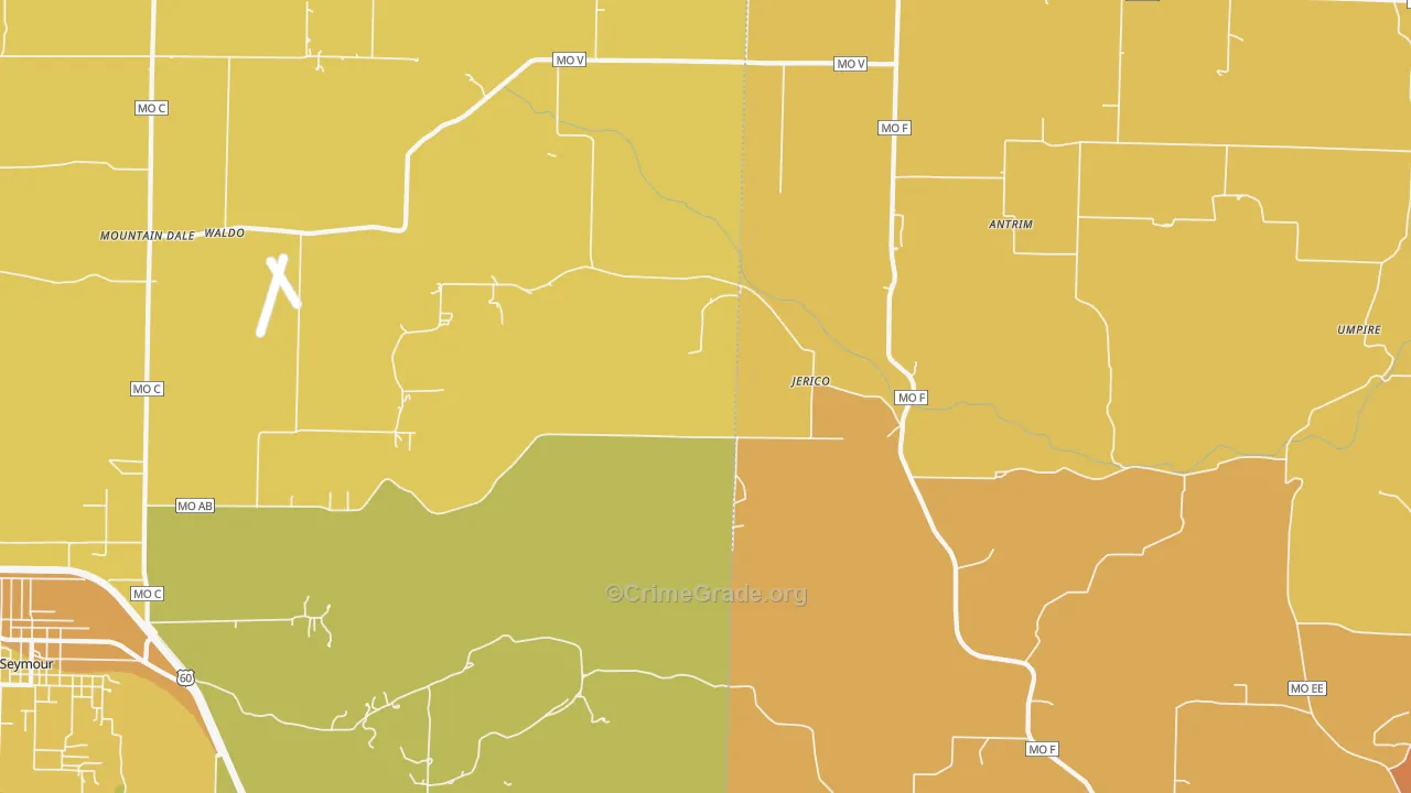 Jerico, MO Map of Murder Rates