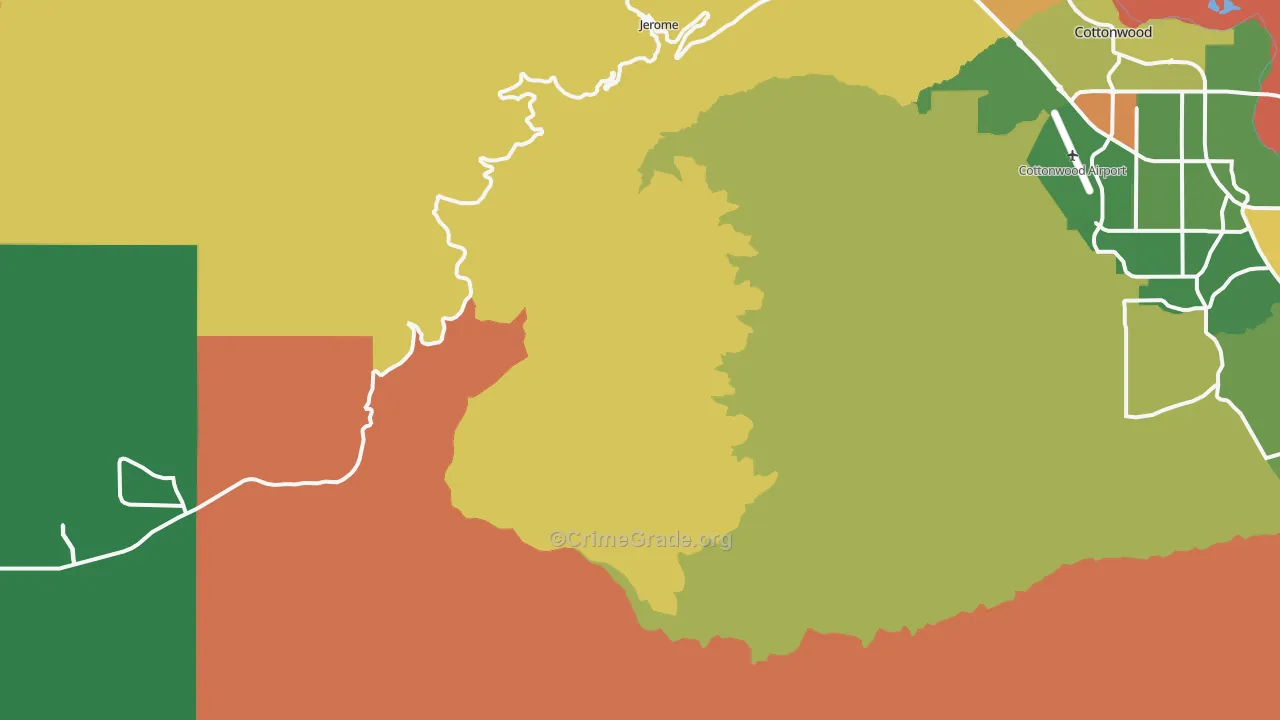 Jerome, AZ Map of Murder Rates