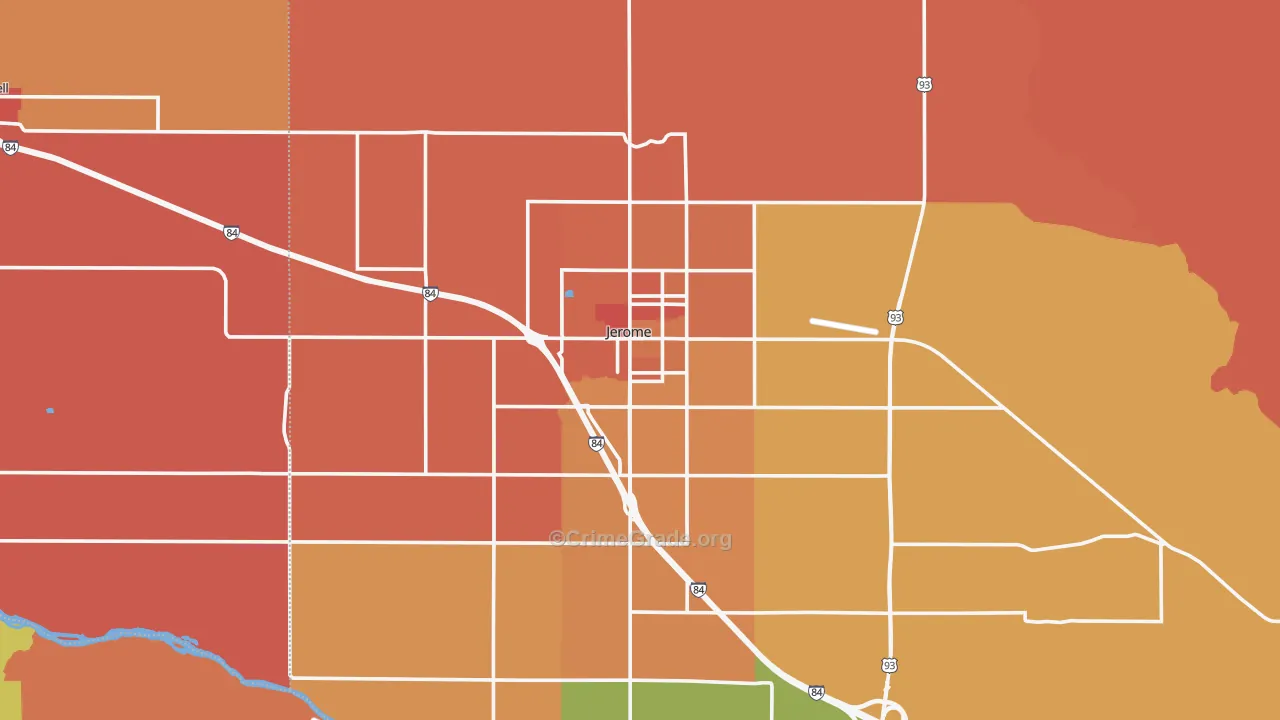Jerome, ID Map of Murder Rates