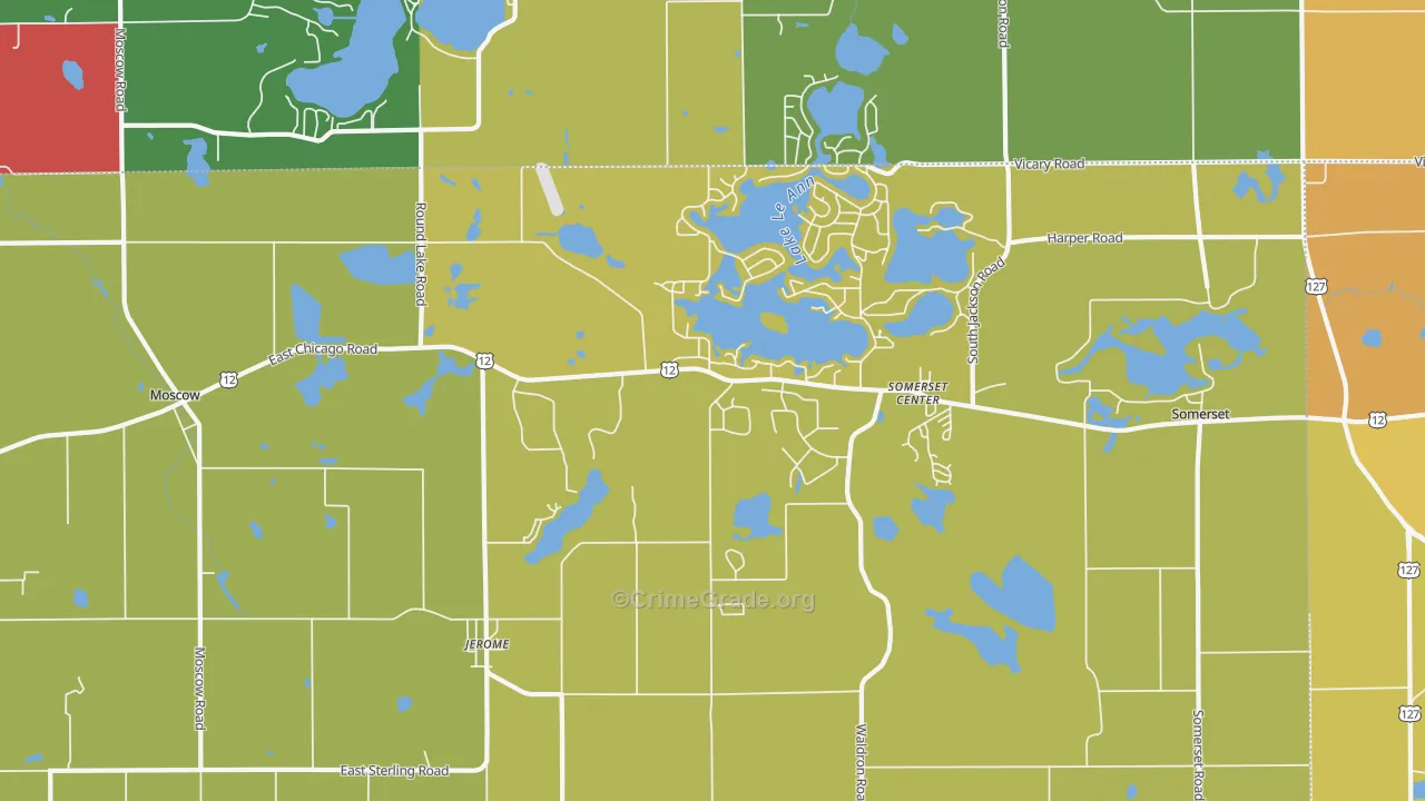Jerome, MI Map of Murder Rates