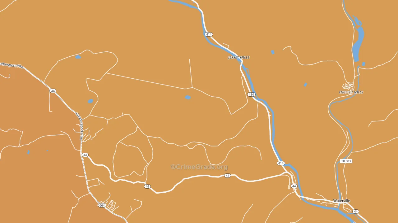 Jersey Mills, PA Map of Murder Rates
