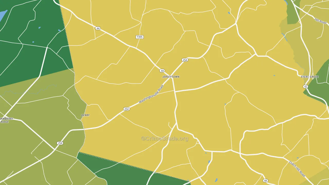 Jerseytown, PA Map of Murder Rates