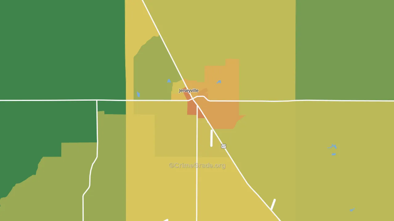 Jerseyville, IL Map of Murder Rates