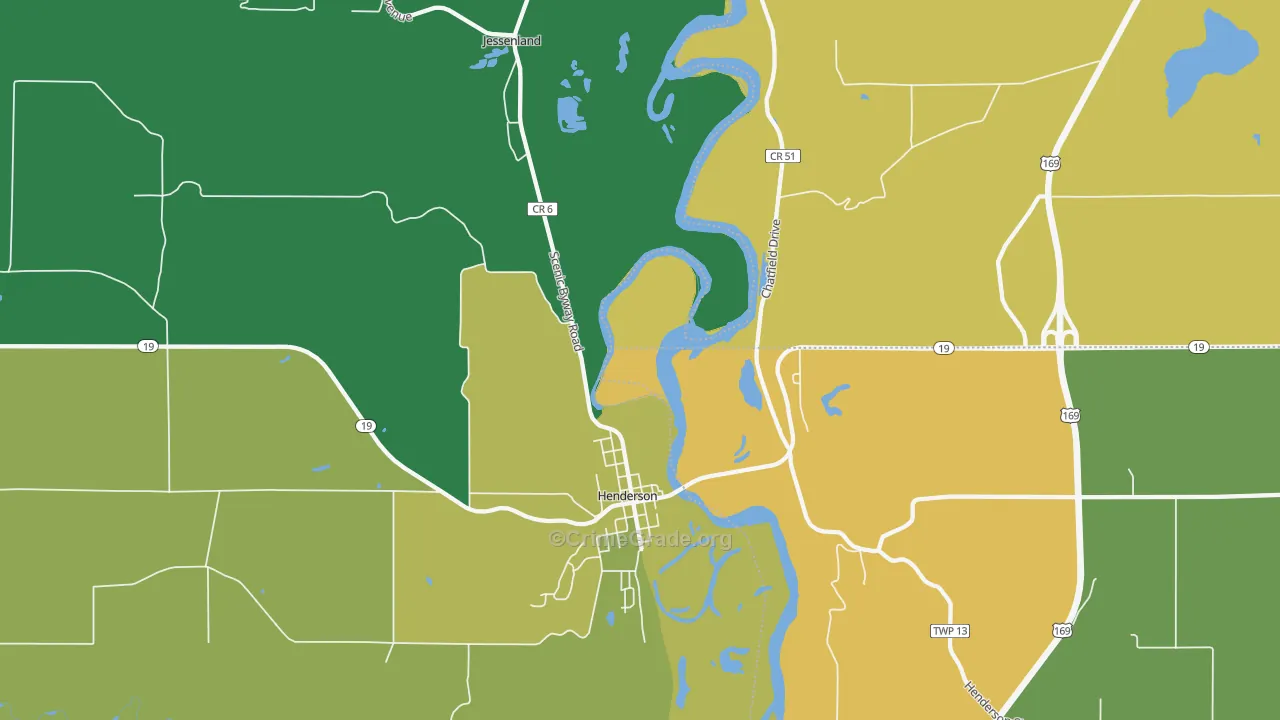 Jessenland, MN Map of Murder Rates