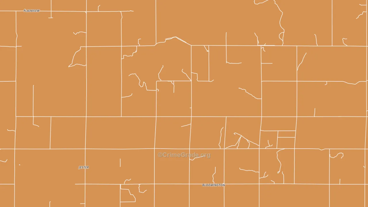 Jester, OK Map of Murder Rates