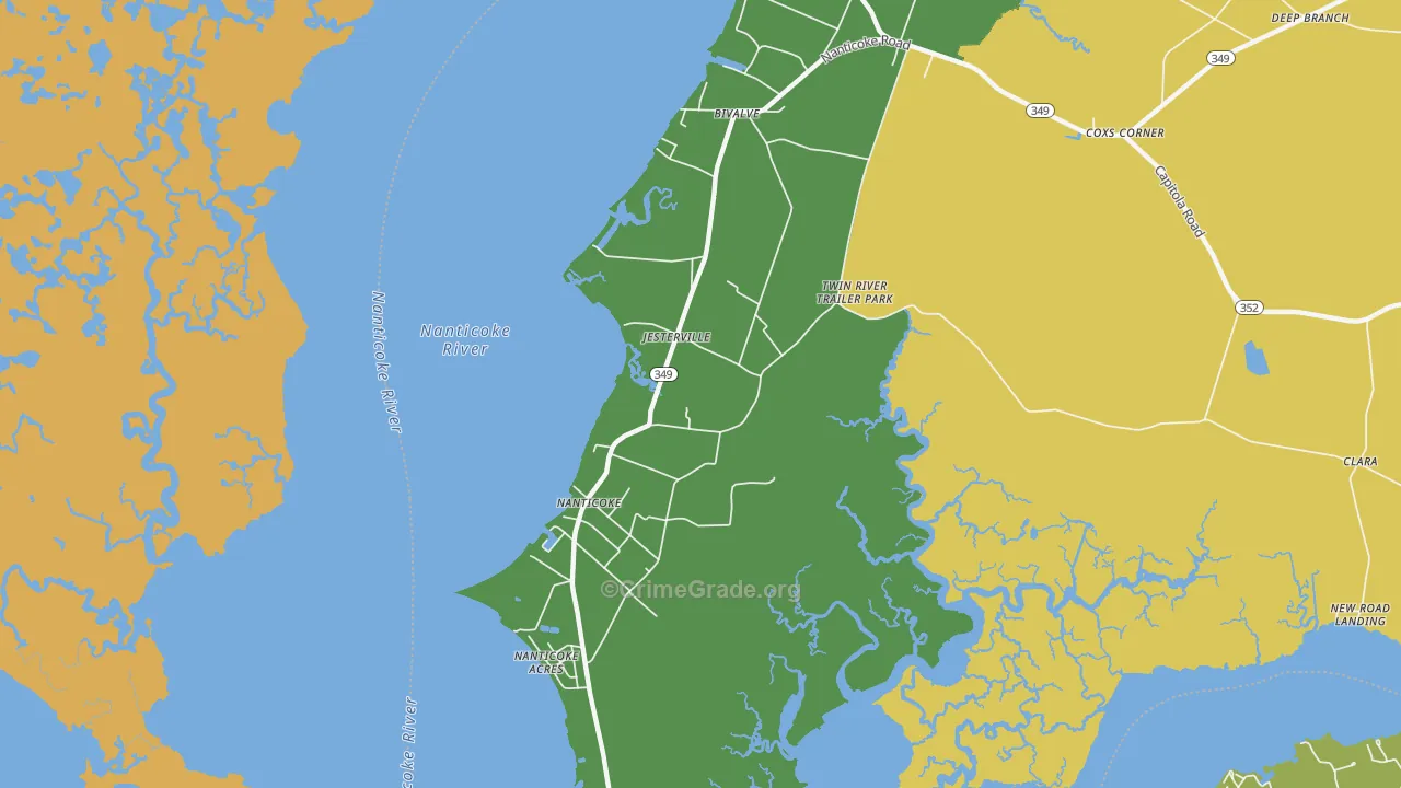 Jesterville, MD Map of Murder Rates