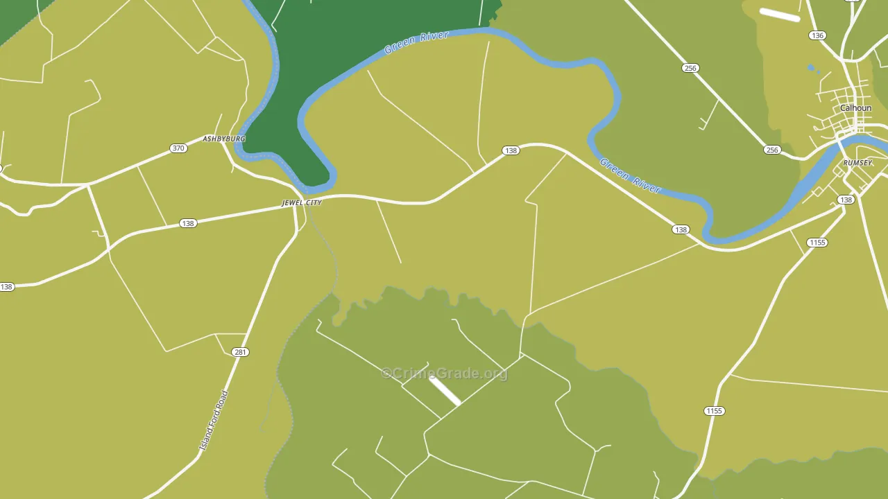 Jewel City, KY Map of Murder Rates