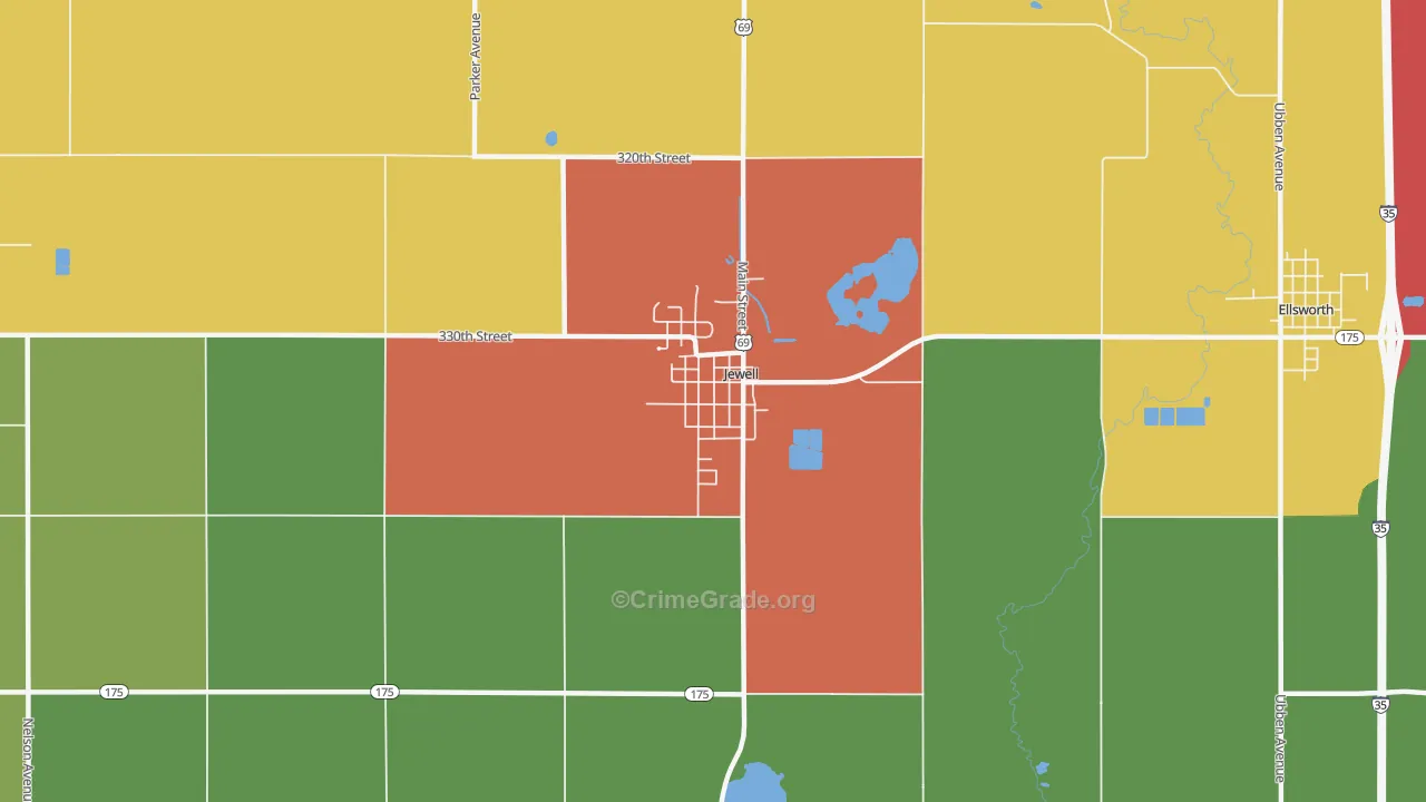 Jewell Junction, IA Map of Murder Rates