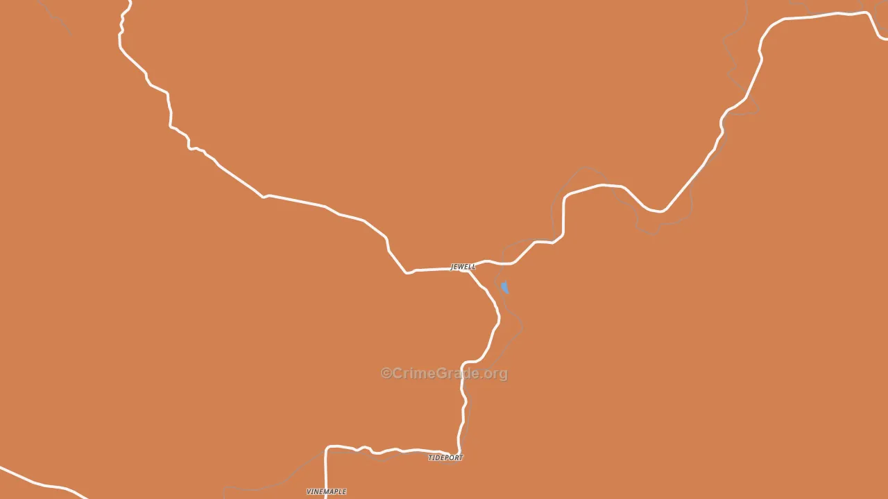 Jewell, OR Map of Murder Rates