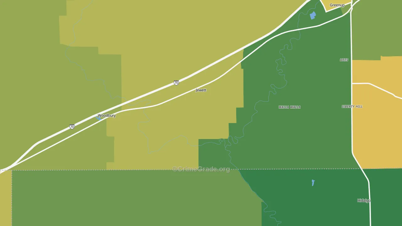 Jewett, IL Map of Murder Rates