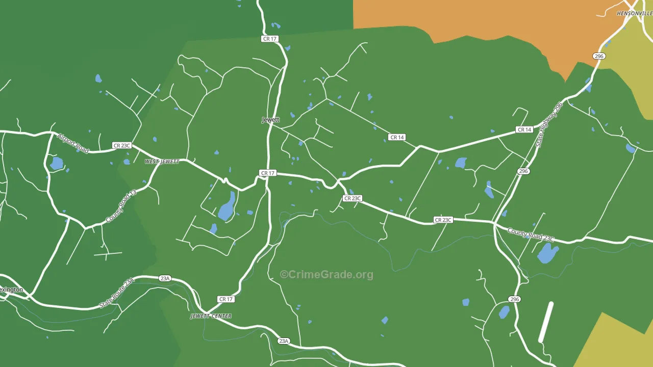 Jewett, NY Map of Murder Rates