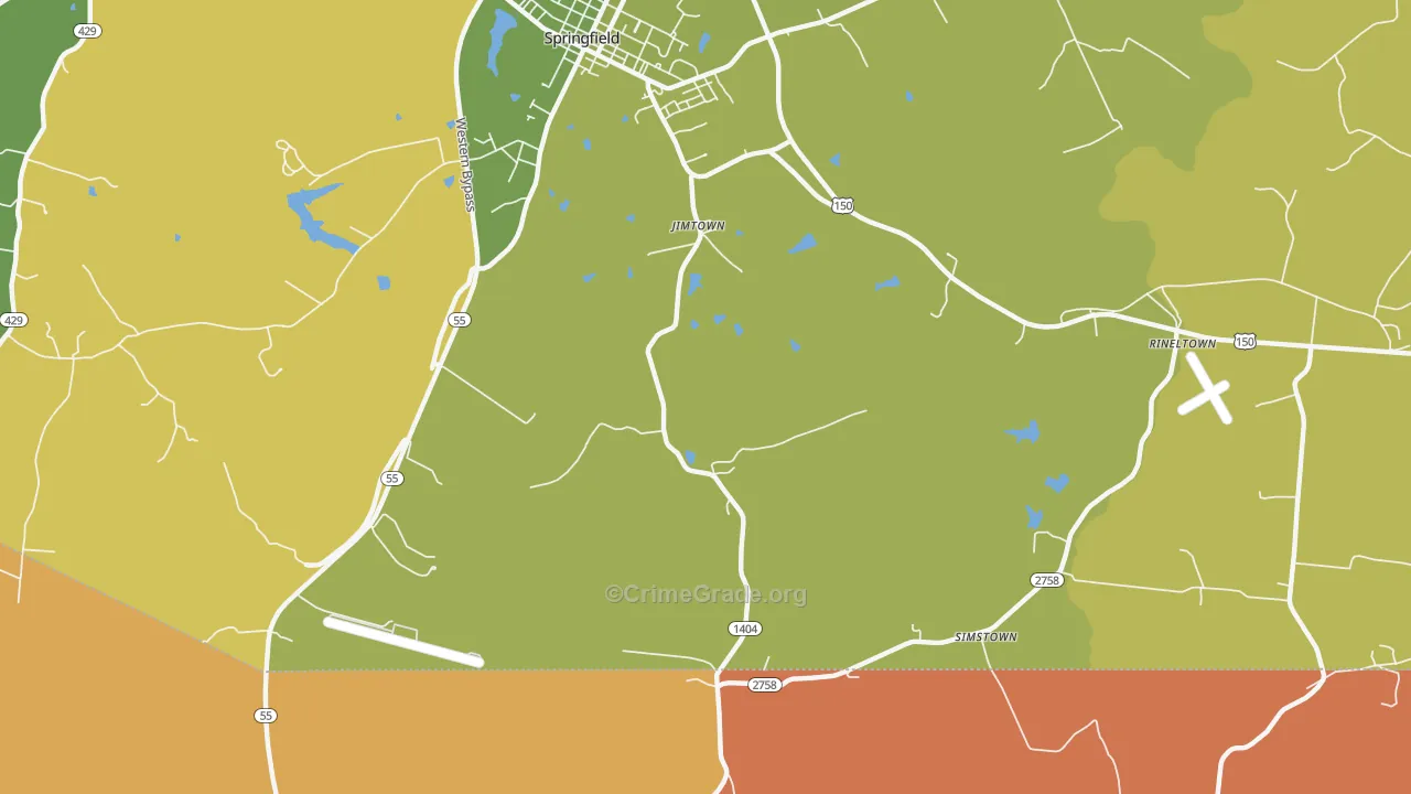 Jimtown, KY Map of Murder Rates